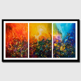 canvas print of flowers all around
