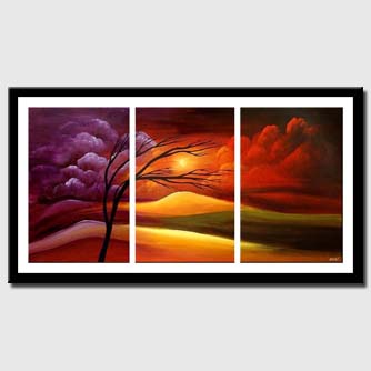 canvas print of fields of promise triptych landscape