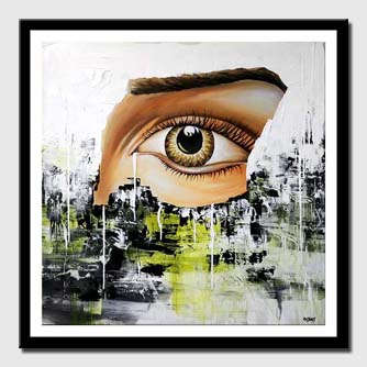 canvas print of abstract painting human eye