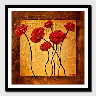 canvas print of red roses