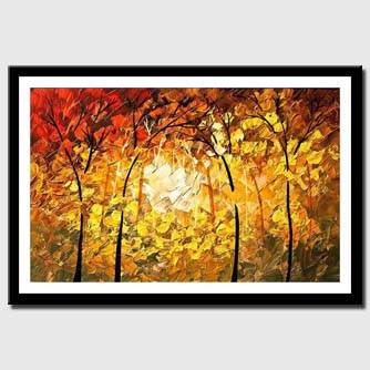 canvas print of textured shiney forest