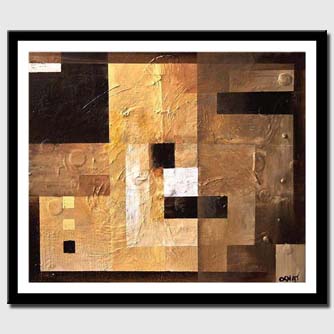 canvas print of abstract painting of squares