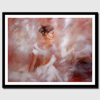 canvas print of ballerina dancer in soft colors