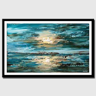 canvas print of abstract painting of the sea