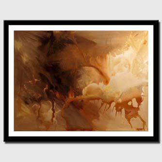 canvas print of brown beige abstract