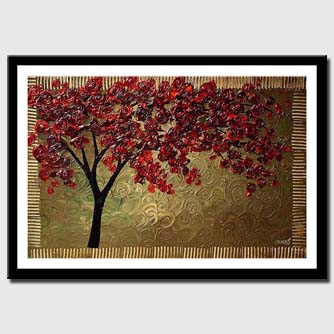 canvas print of a cherry tree