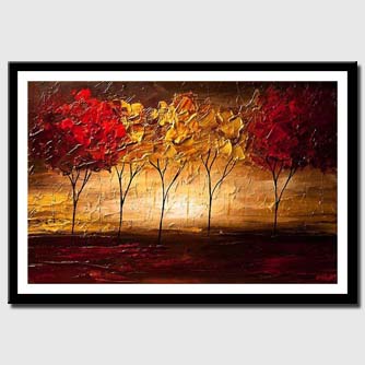 canvas print of group of trees
