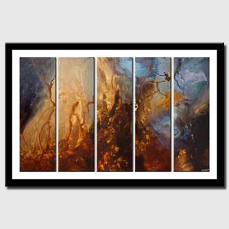 canvas print of  Planets Abstract Painting