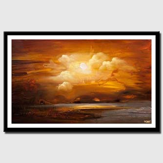 canvas print of earthtone landscape modern abstract painting