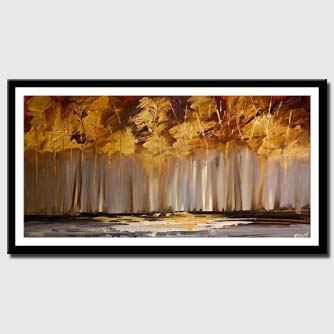 canvas print of golden trees painting abstract landscape modern texture