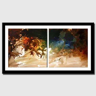 canvas print of diptych abstract painting