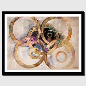 canvas print of white colorful abstract painting