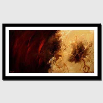 canvas print of red modern abstract painting