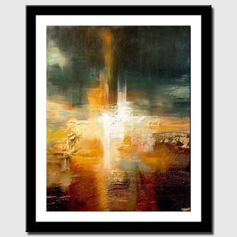 canvas print of original contemporary abstract painting modern palette knife