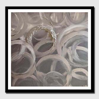 canvas print of silver textured abstract painting