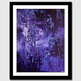 canvas print of purple textured abstract painting