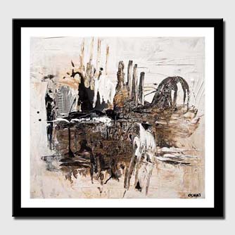 canvas print of white black abstract art
