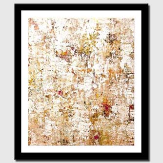 canvas print of white modern abstract art heavy texture modern palette knife home decor