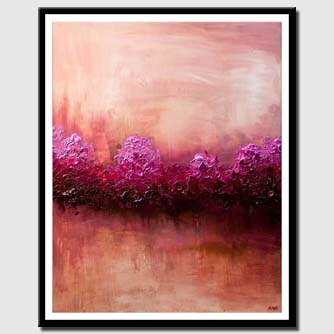 canvas print of large modern pink abstract art home decor