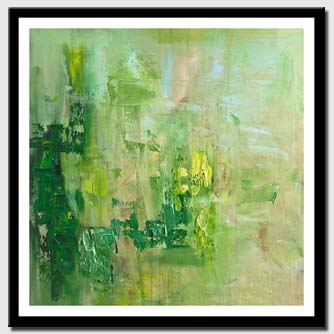 canvas print of green modern textured abstract art home decor