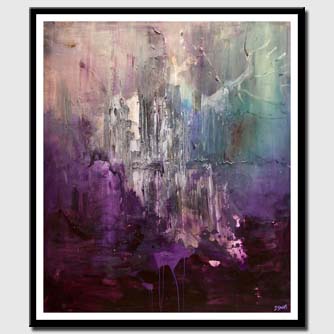 canvas print of purple abstract art home decor