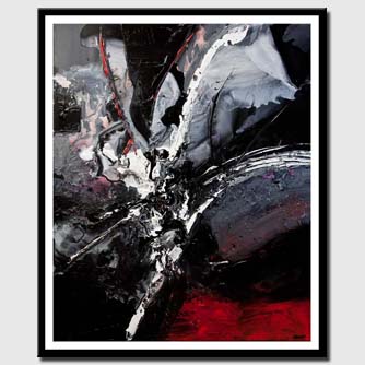 canvas print of black white abstract art