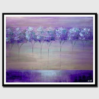 canvas print of purple lavander tree painting