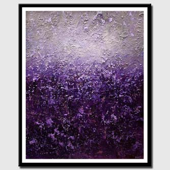 canvas print of purple gray abstract painting heavy texture acrylic modern art