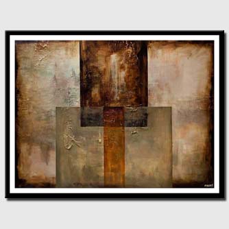 canvas print of Geometrical abstract art textured modern abstract painting