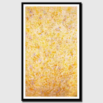 canvas print of yellow textured abstract painting