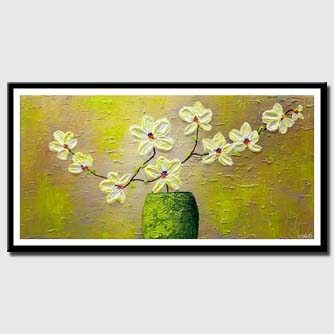 canvas print of white orchide painting