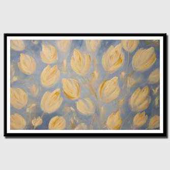canvas print of yellow tulips painting